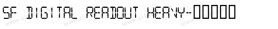 SF Digital Readout Heavy字体转换